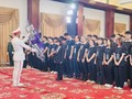 Thanh thiếu niên kiều bào tham gia Trại hè Việt Nam 2024 dự lễ viếng Tổng bí thư Nguyễn Phú Trọng