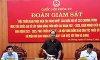Wakil Ketua MN Tran Quang Phuong Melakukan Temu Kerja di Provinsi Ha Giang