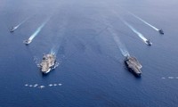 Melakukan latihan perang, AS memanifestasikan kekuatannya di Laut Timur