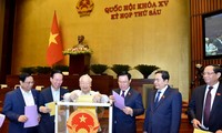 Mengumumkan Hasil Pengambilan Suara Kepercayaan terhadap 44 Jabatan yang Dipilih dan Disahkan MN Vietnam