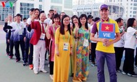 Ondea la bandera vietnamita en los Juegos Asiáticos Bajo Techo y de Artes Marciales 2017