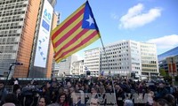 Los alcaldes independentistas catalanes se manifiestan en Bruselas