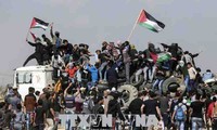 Enfrentamientos entre manifestantes palestinos y soldados israelíes