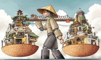 Exposición de obras ilustradas sobre Hanói