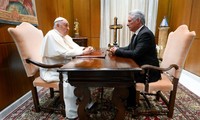 El Papa Francisco recibe al presidente cubano Díaz-Canel