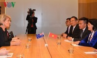 Vicepresidenta de Vietnam se reúne con la ministra de Exteriores australiana 