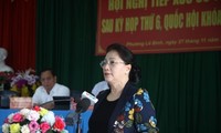 Presidenta del Parlamento de Vietnam se encuentra con electores sureños 