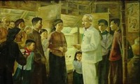 Exhibición de obras de arte en memoria de Ho Chi Minh