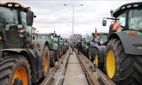 Protestas de agricultores en la frontera entre Eslovaquia y República Checa