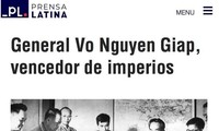 Prensa Latina: General Vo Nguyen Giap, vencedor de imperios 