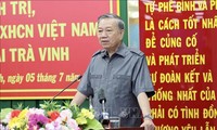El presidente To Lam sugiere ideas de desarrollo a los líderes de Tra Vinh