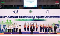 越南代表团在第九届亚洲健美操锦标赛上排名第一