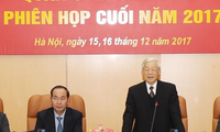 Nguyen Phu Trong à la conférence-bilan de la Commission militaire centrale