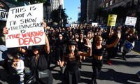 Protests turn violent in California