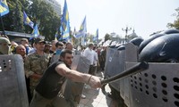 Ukraine police detain dozens in clashes outside parliament building
