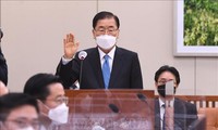 South Korea's new top diplomat calls for peace on Korean Peninsula 