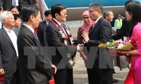 Staatspräsident Truong Tan Sang ist für Asien-Afrika-Gipfel in Jakatar eingetroffen