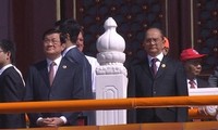 Staatspräsident Truong Tan Sang nimmt an Feier zum Sieg gegen den Nationalsozialismus in Peking teil