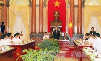 Staatspräsident Truong Tan Sang trifft Vertreter des Caodaismus-Vereins