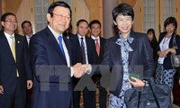 Staatspräsident Truong Tan Sang empfängt japanische Unternehmer Delegation