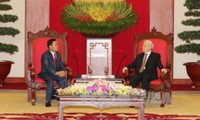 Der KPV-Generalsekretär empfängt die Delegation der laotischen revolutionären Volkspartei