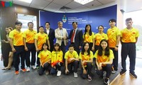 Die argentinische Botschaft trifft die vietnamesische Mannschaft für olympische Jugend-Sommerspiele