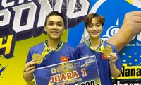 Dinh Anh Hoang und Tran Mai Ngoc gewinnen Goldmedaille beim Tischtennis-Turnier Indonesia Open