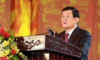 Chủ tịch nước Trương Tấn Sang dự lễ kỷ niệm 15 năm tái lập tỉnh Hà Nam