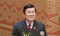 Chủ tịch nước Trương Tấn Sang tiếp các đại sứ trình quốc thư