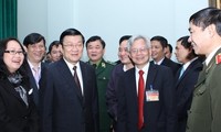 Chủ tịch nước Trương Tấn Sang đối thoại với học viên lớp dự nguồn cao cấp khóa 3