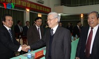 Tổng Bí thư Nguyễn Phú Trọng làm việc với Ban Thường vụ Tỉnh ủy Quảng Trị