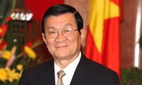 Chủ tịch nước Trương Tấn Sang hội kiến Thủ tướng và Chủ tịch Quốc hội Lào