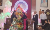 Данг Тхи Нгок Тхинь посетила Епархию Тханьхоа и поздравила верующих с Рождеством