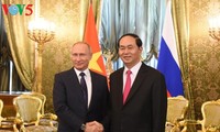 Presiden Vietnam Tran Dai Quang melakukan pembicaraan dengan Presiden Federasi Rusia, Vladimir Putin