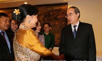 Sekretaris Komite Partai Komunis Kota Ho Chi Minh menerima delegasi tingkat tinggi wanita tiga negara Vietnam-Laos-Kamboja