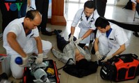 Latihan menghadapi rawat darurat melayani Pekan Tingkat Tinggi APEC