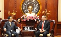 Pimpinan Kota Ho Chi Minh menerima Ketua Persekutuan Legislator Persahabatan Jepang-Mekong