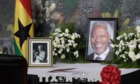 PBB mengadakan upacara peringatan mendiang  Sekjen Kofi Annan