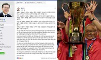 Presiden Republik Korea mengucapkan selamat kepada tim sepak bola Vietnam dan pelatih Park Hang-seo