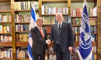 Dubes Vietnam di Negara Israel, Cao Tran Quoc Hai berpamitan dengan Presiden Negara Israel, Reuven Rivlin