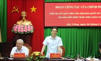 Deputi PM Vu Duc Dam melakukan temu kerja di Provinsi Soc Trang