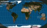Gempa bumi berkekuatan  7,5 terjadi di lepas pantai Indonesia