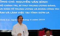 Kepala Departemen Ekonomi KS PKV, Nguyen Van Binh melakukan temu kerja dengan pimpinan Provinsi Son La