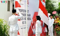 Acara pengibaran bendera memperingati HUT ke-74 Hari Kemerdekaan Republik Indonesia