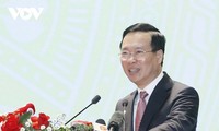 Presiden Vietnam, Vo Van Thuong Hadiri Konferensi Penggelaran Tugas tahun 2024 dari Mahkamah Agung Rakyat