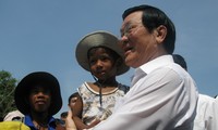 Le président Truong Tan Sang s'est rendu dans la province de Ninh Thuan 
