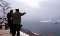North Korean leader supervises missile test