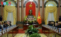 Presiden Vietnam, Tran Dai Quang menerima para kepala delegasi yang menghadiri Kongres Badan Pemeriksa Keuangan Asia