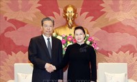 Ketua MN Vietnam, Nguyen Thi Kim Ngan menerima Sekretaris Komite Pemeriksaan Disiplin  Komite Sentral Partai Komunis Tiongkok, Zhao Leji