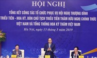 PM Vietnam, Nguyen Xuan Phuc memimpin konferensi evaluasi pekerjaan  penyelenggaraan Pertemuan Puncak RDRK-AS